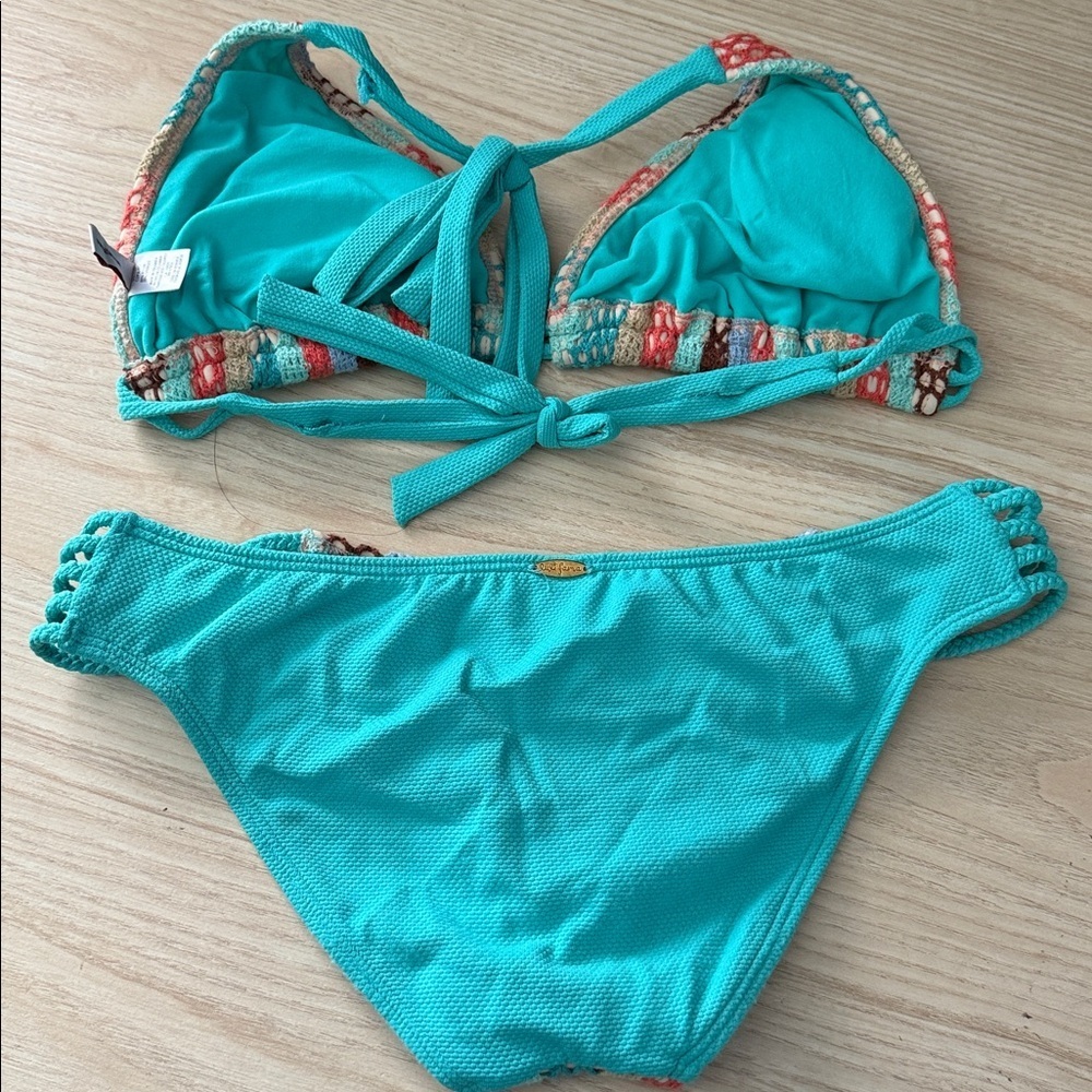 LULI FAMA Miami La Gloria Cubana Triangle Swimsuit Set. L - Picture 4 of 9